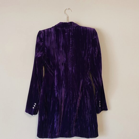 SOLD on Somewear.ca | Zara Crushed Velvet Blazer Dress (S) - Picture 5 of 8